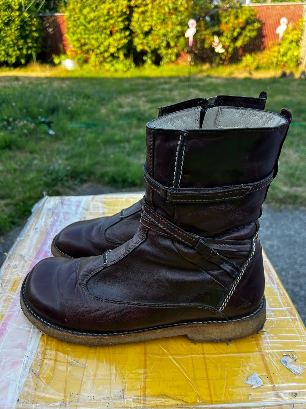 Angulus by Nilo  Women’s Brown Leather Full Zip Boots Size 39X